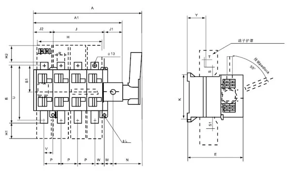 100a Triple Pole 3 Phase Fused Isolator Switch